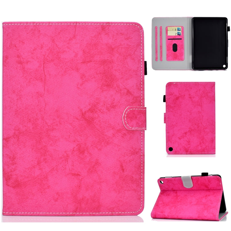 Per Amazon Kindle Fire HD 8 (2020) Custodia protettiva in pelle per tablet PC con trama in tessuto stile marmo con staffa e slot per schede e slot per penna e striscia antiscivolo e funzione di sveglia / sospensione, For Amazon Kindle Fire HD 8 (2020)