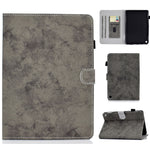 Per Amazon Kindle Fire HD 8 (2020) Custodia protettiva in pelle per tablet PC con trama in tessuto stile marmo con staffa e slot per schede e slot per penna e striscia antiscivolo e funzione di sveglia / sospensione, For Amazon Kindle Fire HD 8 (2020)