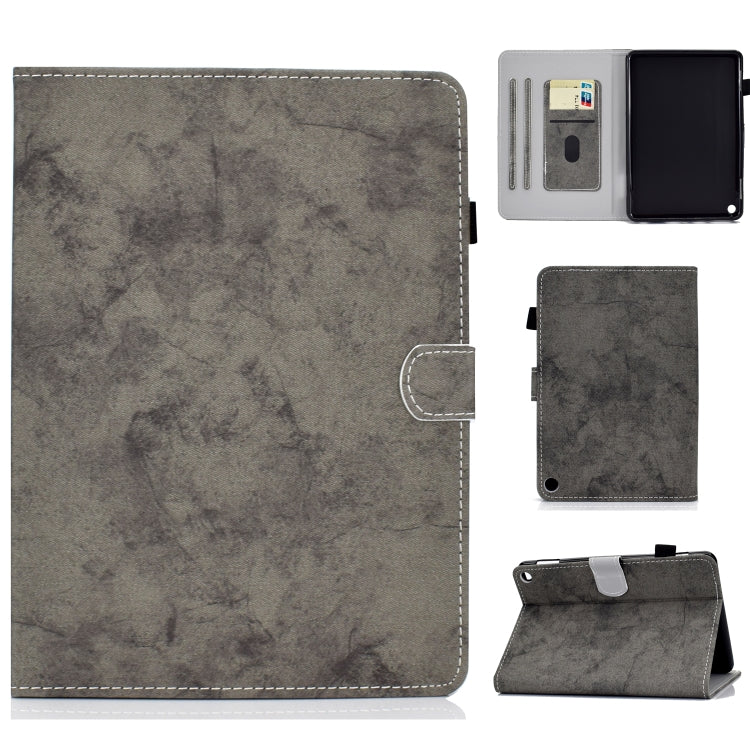 Per Amazon Kindle Fire HD 8 (2020) Custodia protettiva in pelle per tablet PC con trama in tessuto stile marmo con staffa e slot per schede e slot per penna e striscia antiscivolo e funzione di sveglia / sospensione, For Amazon Kindle Fire HD 8 (2020)