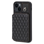 Custodia per telefono con borsa in carta con trama a griglia e cordino, For iPhone 14, For iPhone 14 Pro, For iPhone 14 Pro Max, For iPhone SE 2022 / 2020 / 8 / 7