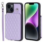 Custodia per telefono con borsa in carta con trama a griglia e cordino, For iPhone 14, For iPhone 14 Pro, For iPhone 14 Pro Max, For iPhone SE 2022 / 2020 / 8 / 7