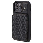 Custodia per telefono con borsa in carta con trama a griglia e cordino, For iPhone 13 Pro Max, For iPhone 13 Pro, For iPhone 13, For iPhone 12 / 12 Pro