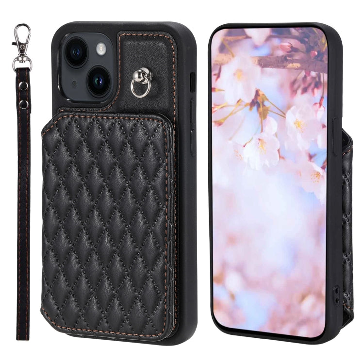 Custodia per telefono con borsa in carta con trama a griglia e cordino, For iPhone 13 Pro Max, For iPhone 13 Pro, For iPhone 13, For iPhone 12 / 12 Pro