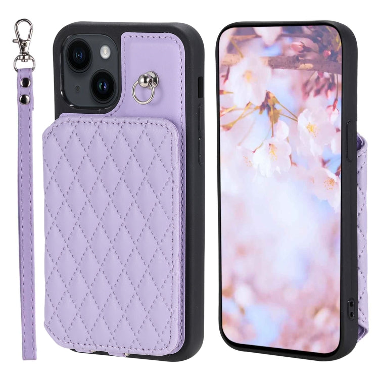 Custodia per telefono con borsa in carta con trama a griglia e cordino, For iPhone 13 Pro Max, For iPhone 13 Pro, For iPhone 13, For iPhone 12 / 12 Pro