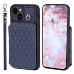 Custodia per telefono con borsa in carta con trama a griglia e cordino, For iPhone 13 Pro Max, For iPhone 13 Pro, For iPhone 13, For iPhone 12 / 12 Pro