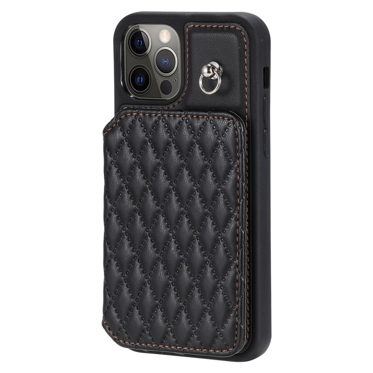 Custodia per telefono con borsa in carta con trama a griglia e cordino, For iPhone 12 Pro Max, For iPhone 11, For iPhone XR, For iPhone 8 Plus / 7 Plus