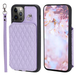 Custodia per telefono con borsa in carta con trama a griglia e cordino, For iPhone 12 Pro Max, For iPhone 11, For iPhone XR, For iPhone 8 Plus / 7 Plus