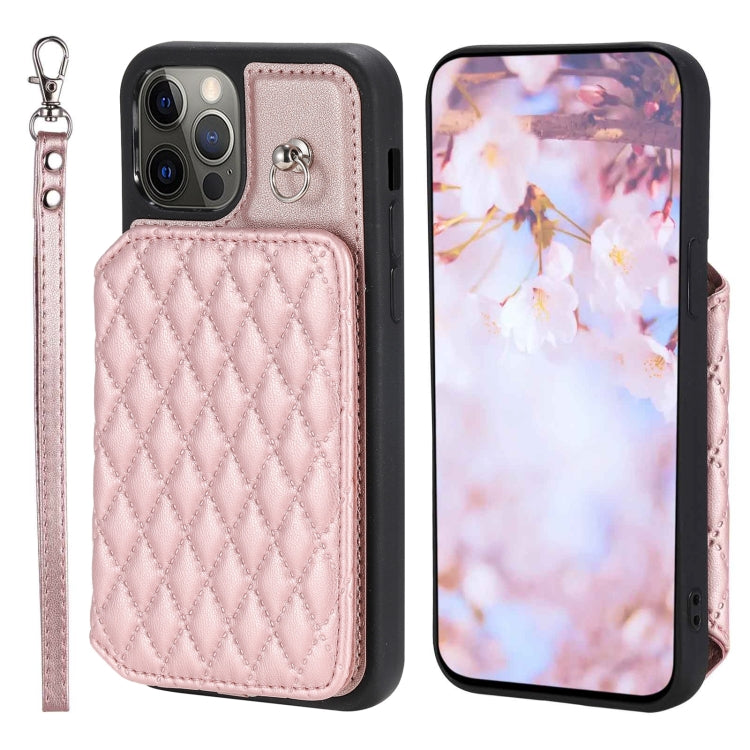 Custodia per telefono con borsa in carta con trama a griglia e cordino, For iPhone 13 Pro Max, For iPhone 13 Pro, For iPhone 13, For iPhone 12 / 12 Pro