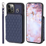 Custodia per telefono con borsa in carta con trama a griglia e cordino, For iPhone 13 Pro Max, For iPhone 13 Pro, For iPhone 13, For iPhone 12 / 12 Pro