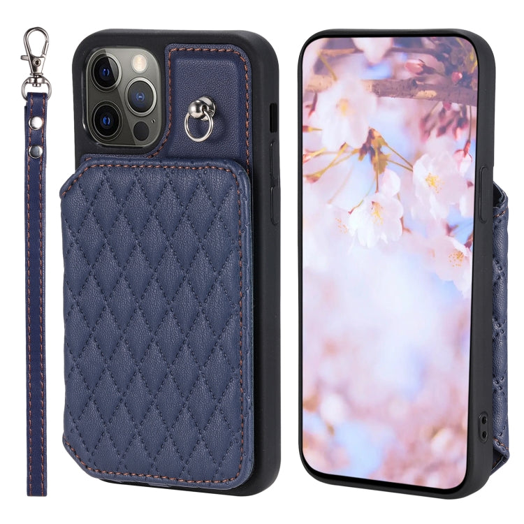 Custodia per telefono con borsa in carta con trama a griglia e cordino, For iPhone 13 Pro Max, For iPhone 13 Pro, For iPhone 13, For iPhone 12 / 12 Pro