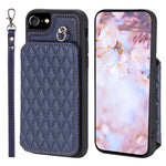 Custodia per telefono con borsa in carta con trama a griglia e cordino, For iPhone 14, For iPhone 14 Pro, For iPhone 14 Pro Max, For iPhone SE 2022 / 2020 / 8 / 7