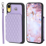 Custodia per telefono con borsa in carta con trama a griglia e cordino, For iPhone 12 Pro Max, For iPhone 11, For iPhone XR, For iPhone 8 Plus / 7 Plus