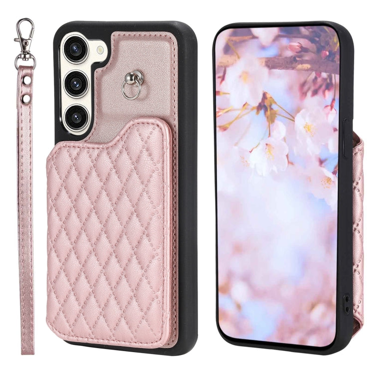 Custodia per telefono con borsa in carta con trama a griglia e cordino, For Samsung Galaxy A14 5G / 4G, For Samsung Galaxy A54 5G, For Samsung Galaxy S23 Ultra 5G, For Samsung Galaxy S23 5G