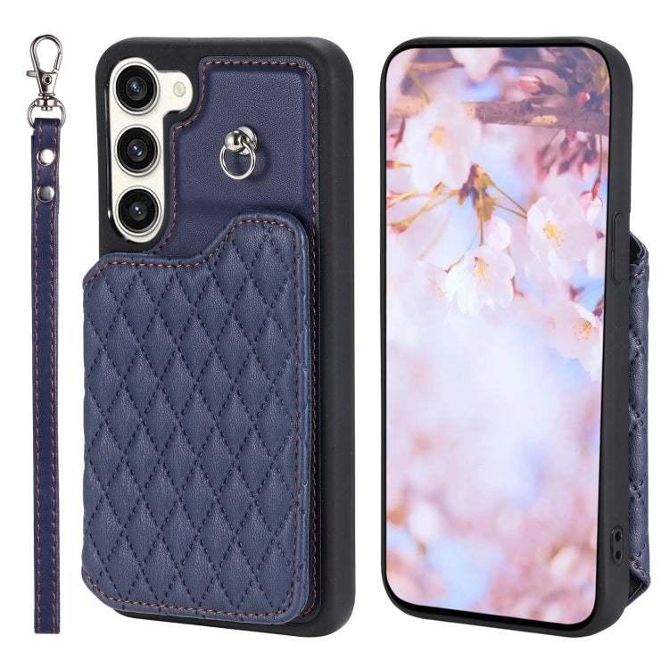 Custodia per telefono con borsa in carta con trama a griglia e cordino, For Samsung Galaxy A14 5G / 4G, For Samsung Galaxy A54 5G, For Samsung Galaxy S23 Ultra 5G, For Samsung Galaxy S23 5G