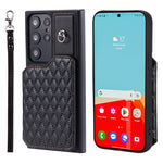 Custodia per telefono con borsa in carta con trama a griglia e cordino, For Samsung Galaxy A13 5G / 4G, For Samsung Galaxy A53 5G, For Samsung Galaxy S22 Ultra 5G, For Samsung Galaxy S22+ 5G