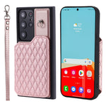 Custodia per telefono con borsa in carta con trama a griglia e cordino, For Samsung Galaxy A13 5G / 4G, For Samsung Galaxy A53 5G, For Samsung Galaxy S22 Ultra 5G, For Samsung Galaxy S22+ 5G