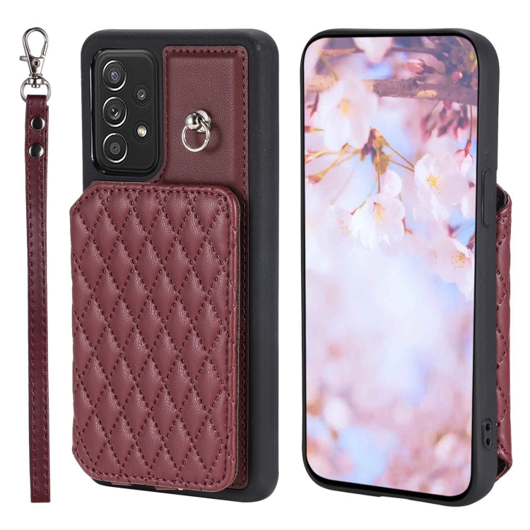 Custodia per telefono con borsa in carta con trama a griglia e cordino, For Samsung Galaxy A13 5G / 4G, For Samsung Galaxy A53 5G, For Samsung Galaxy S22 Ultra 5G, For Samsung Galaxy S22+ 5G