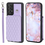Custodia per telefono con borsa in carta con trama a griglia e cordino, For Samsung Galaxy S22 5G, For Samsung Galaxy A52 5G / 4G, For Samsung Galaxy S21 5G