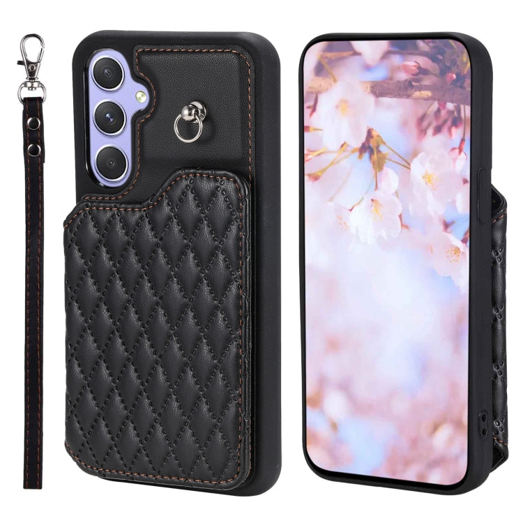 Custodia per telefono con borsa in carta con trama a griglia e cordino, For Samsung Galaxy A14 5G / 4G, For Samsung Galaxy A54 5G, For Samsung Galaxy S23 Ultra 5G, For Samsung Galaxy S23 5G