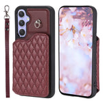 Custodia per telefono con borsa in carta con trama a griglia e cordino, For Samsung Galaxy A14 5G / 4G, For Samsung Galaxy A54 5G, For Samsung Galaxy S23 Ultra 5G, For Samsung Galaxy S23 5G