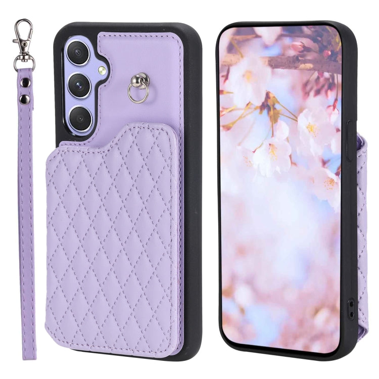 Custodia per telefono con borsa in carta con trama a griglia e cordino, For Samsung Galaxy A14 5G / 4G, For Samsung Galaxy A54 5G, For Samsung Galaxy S23 Ultra 5G, For Samsung Galaxy S23 5G