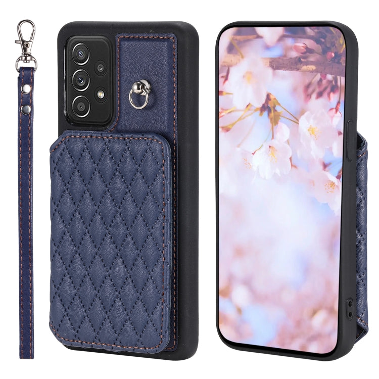 Custodia per telefono con borsa in carta con trama a griglia e cordino, For Samsung Galaxy A13 5G / 4G, For Samsung Galaxy A53 5G, For Samsung Galaxy S22 Ultra 5G, For Samsung Galaxy S22+ 5G