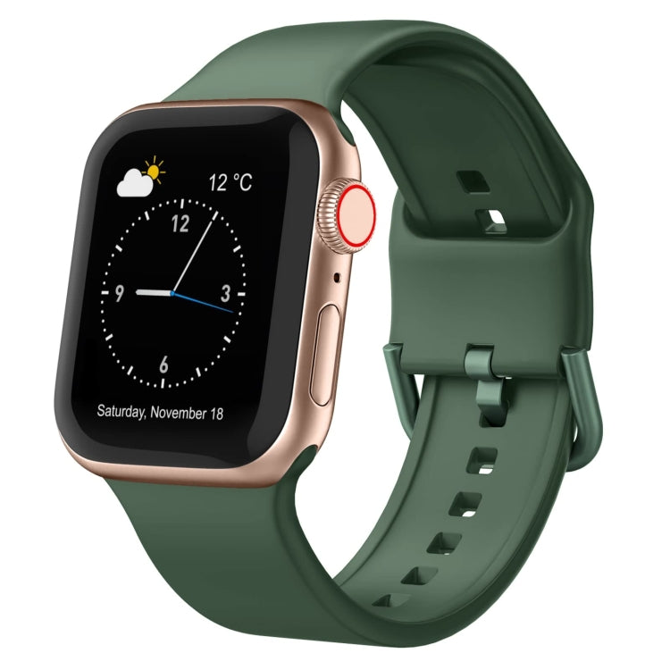 Cinturino per orologio in silicone con fibbia ad ardiglione, For Apple Watch Series 6 40mm