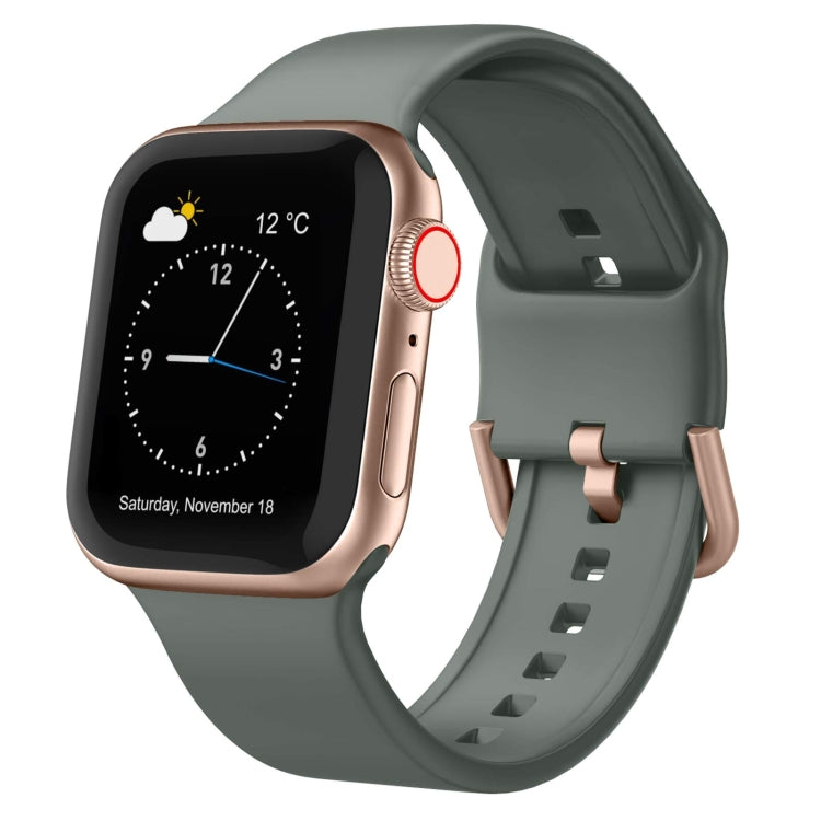 Cinturino per orologio in silicone con fibbia ad ardiglione, For Apple Watch Series 6 40mm