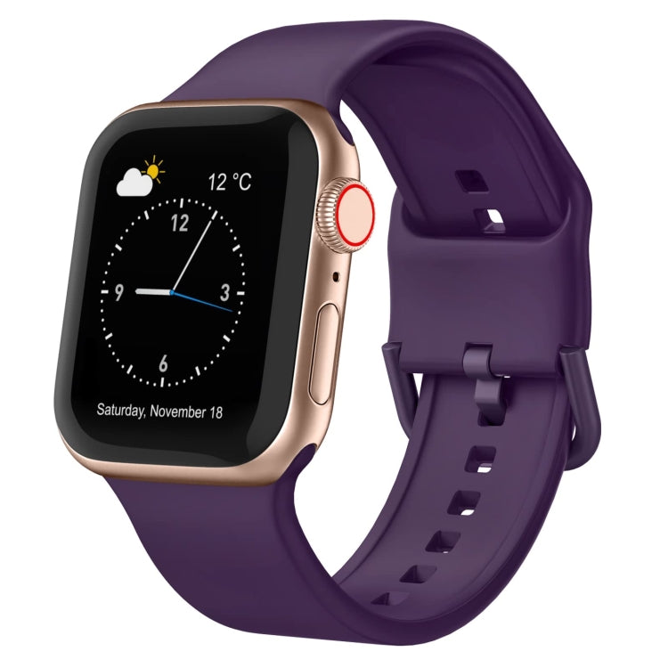 Cinturino per orologio in silicone con fibbia ad ardiglione, For Apple Watch Series 6 40mm