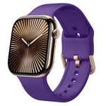 Cinturino per orologio in silicone con fibbia ad ardiglione, For Apple Watch Series 10 46mm