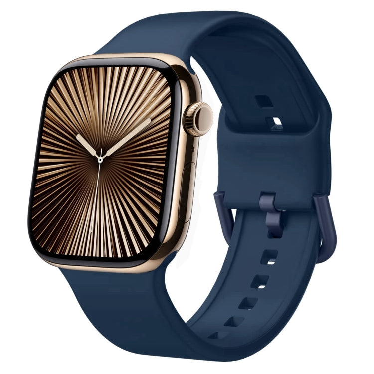 Cinturino per orologio in silicone con fibbia ad ardiglione, For Apple Watch Series 10 46mm