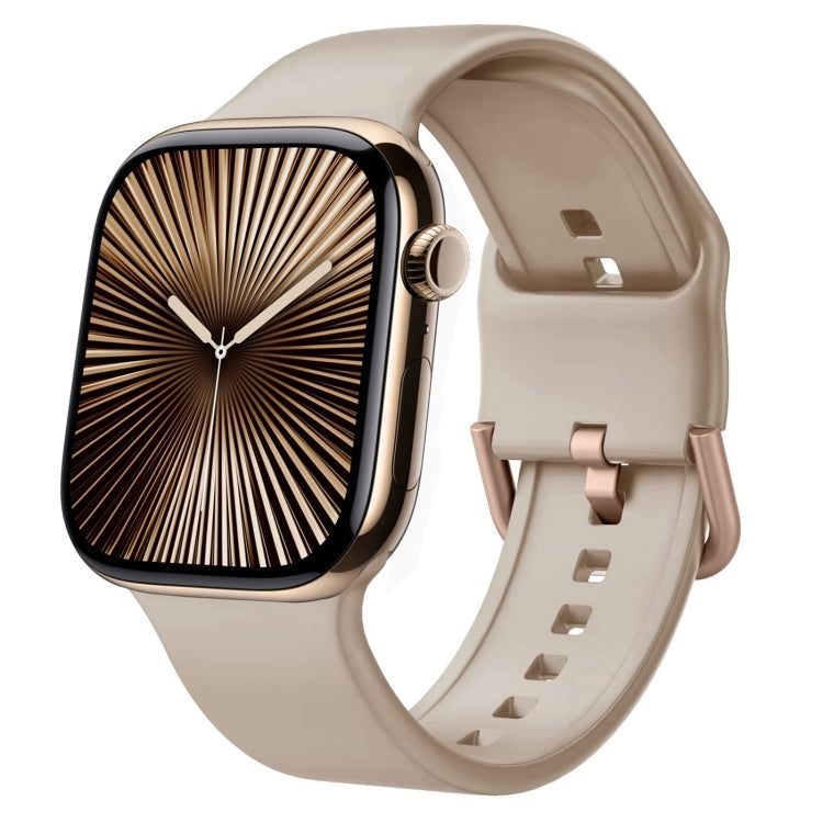 Cinturino per orologio in silicone con fibbia ad ardiglione, For Apple Watch Series 10 46mm