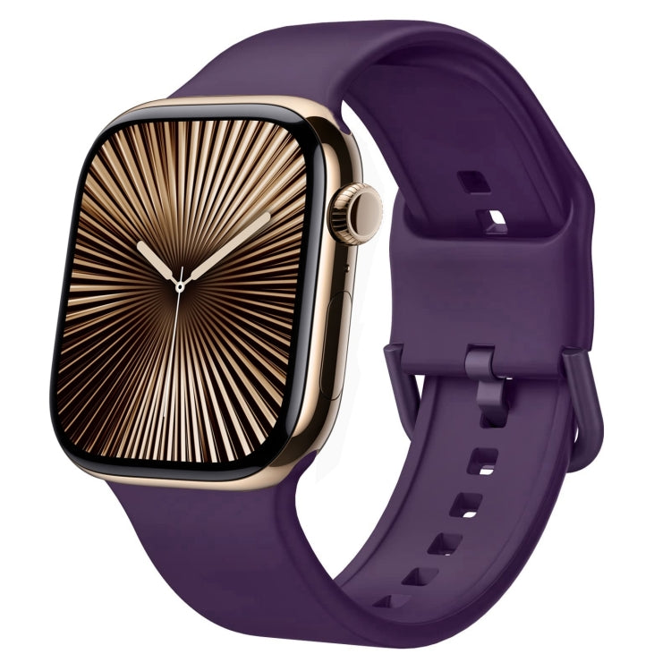 Cinturino per orologio in silicone con fibbia ad ardiglione, For Apple Watch Series 10 46mm
