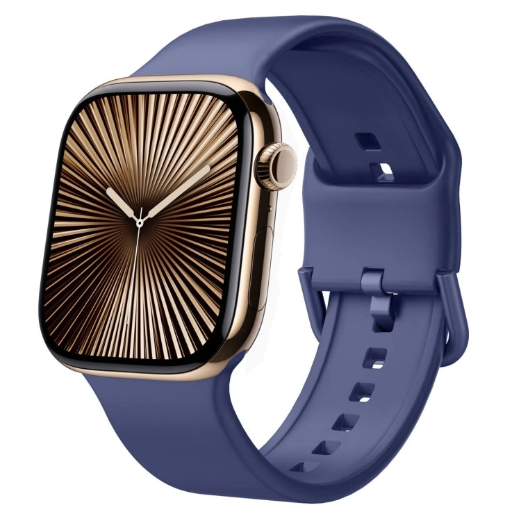 Cinturino per orologio in silicone con fibbia ad ardiglione, For Apple Watch Series 10 46mm