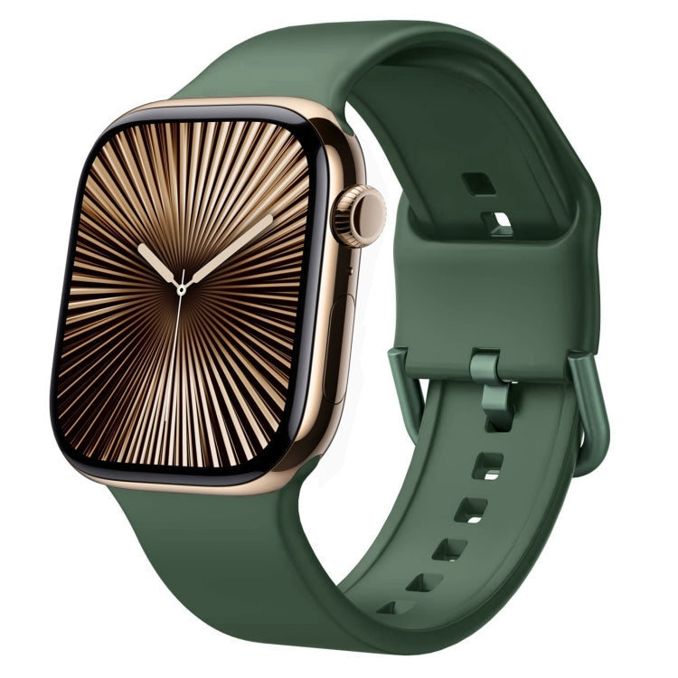 Cinturino per orologio in silicone con fibbia ad ardiglione, For Apple Watch Series 10 42mm