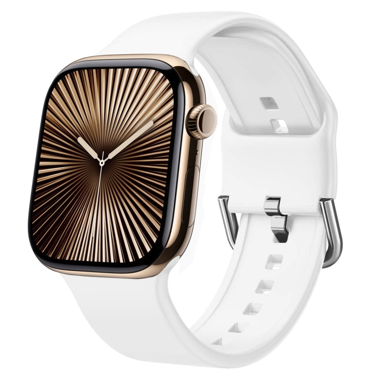 Cinturino per orologio in silicone con fibbia ad ardiglione, For Apple Watch Series 10 42mm