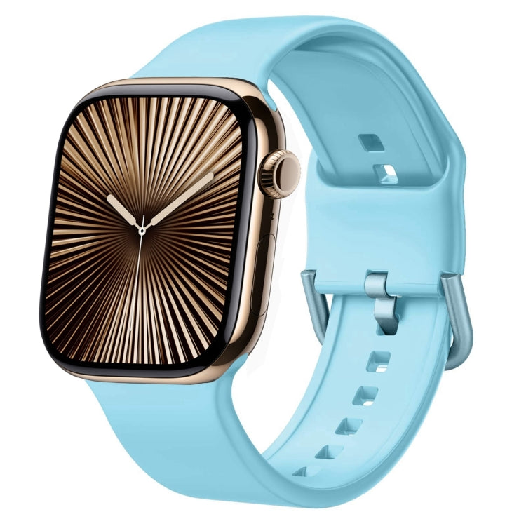 Cinturino per orologio in silicone con fibbia ad ardiglione, For Apple Watch Series 10 42mm
