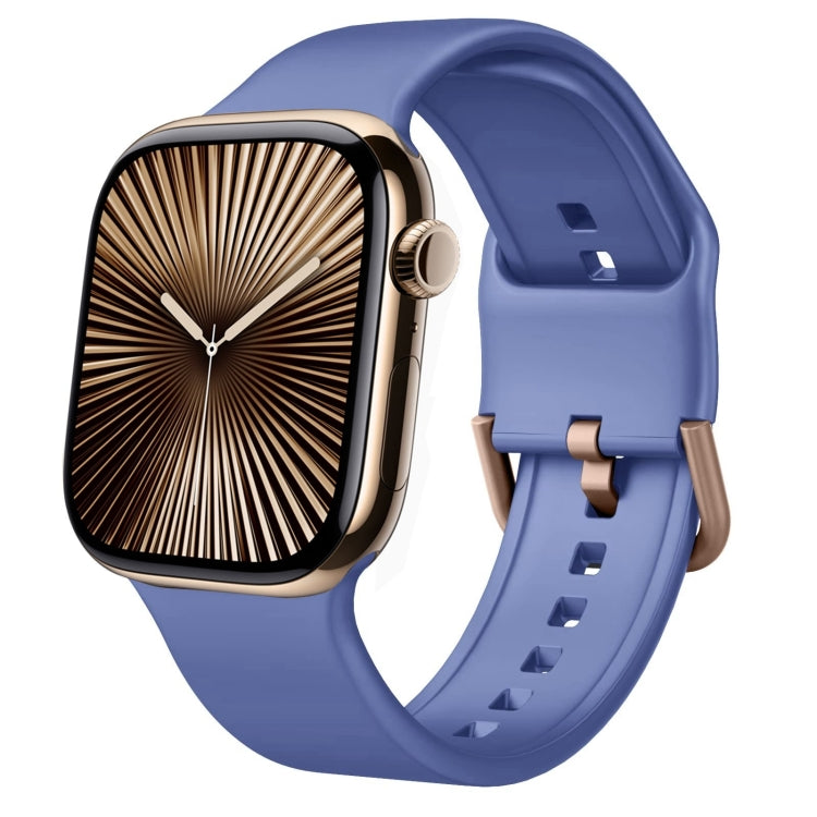 Cinturino per orologio in silicone con fibbia ad ardiglione, For Apple Watch Series 10 42mm