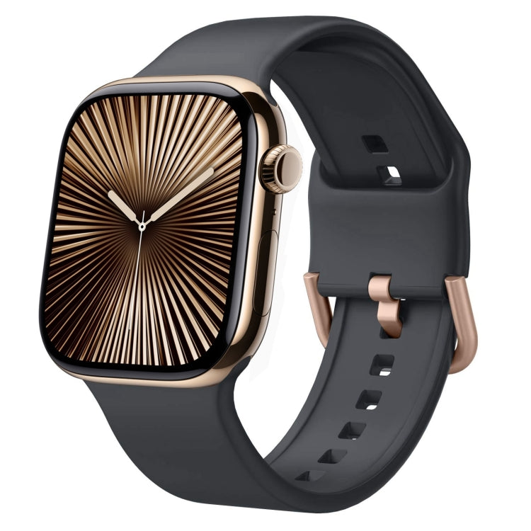 Cinturino per orologio in silicone con fibbia ad ardiglione, For Apple Watch Series 10 42mm