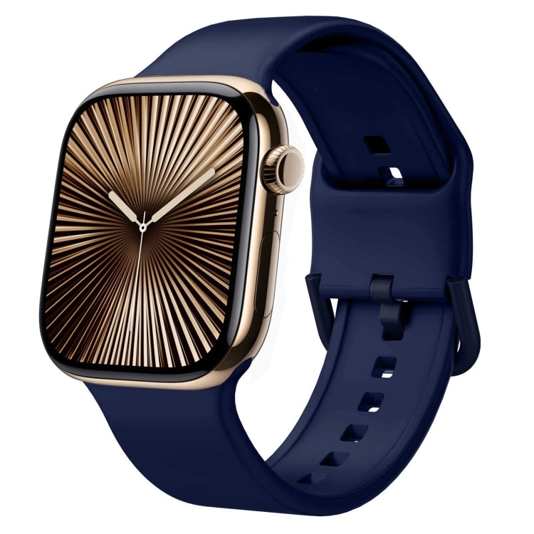 Cinturino per orologio in silicone con fibbia ad ardiglione, For Apple Watch Series 10 42mm