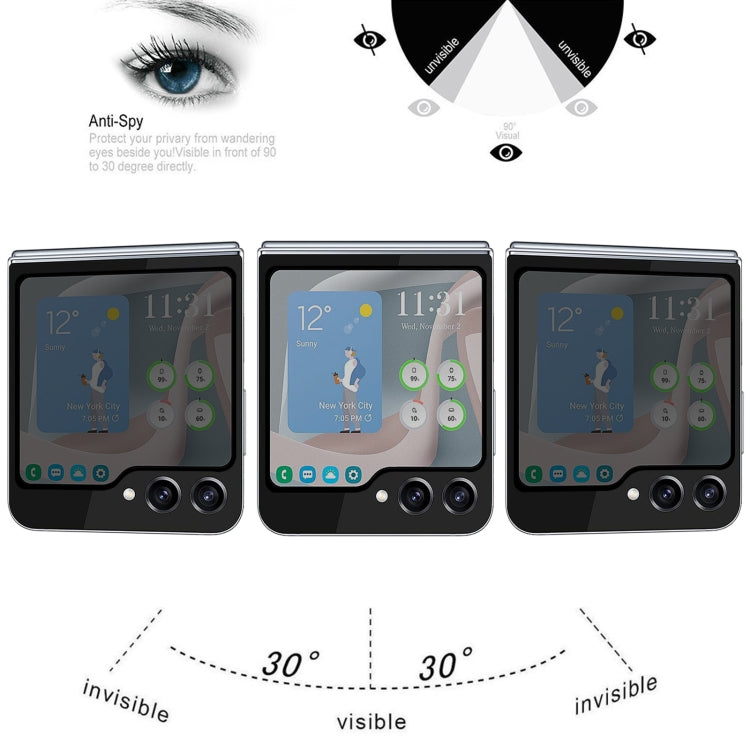 Pellicola vetro temperato privacy per Samsung Galaxy Z Flip5