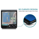 Proteggi schermo a copertura totale con colla completa per privacy esterna per piccolo schermo da 50 pezzi, For Samsung Galaxy Z Flip5