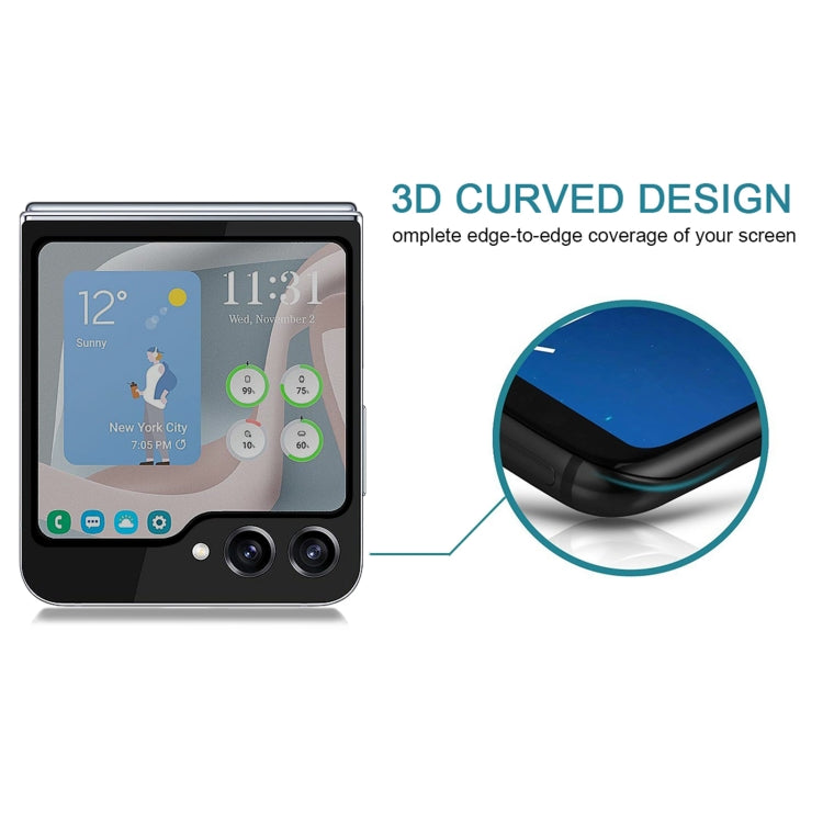 Proteggi schermo a copertura totale con colla completa per privacy esterna per piccolo schermo da 50 pezzi, For Samsung Galaxy Z Flip5