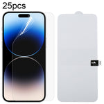 Pellicola idrogel antideflagrante per protezione schermo intero da 25 pezzi, For iPhone 17 Pro Max, For iPhone 17 / 17 Pro, For iPhone Air, For iPhone 16 Pro Max, For iPhone 16 Pro, For iPhone 16 Plus, For iPhone 16, For iPhone 15 Pro Max              ...