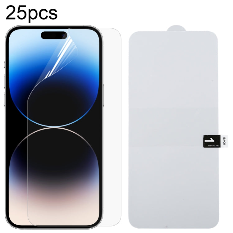 Pellicola idrogel antideflagrante per protezione schermo intero da 25 pezzi, For iPhone 17 Pro Max, For iPhone 17 / 17 Pro, For iPhone Air, For iPhone 16 Pro Max, For iPhone 16 Pro, For iPhone 16 Plus, For iPhone 16, For iPhone 15 Pro Max              ...