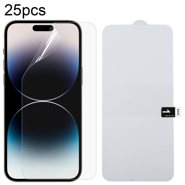 Pellicola idrogel antideflagrante per protezione schermo intero da 25 pezzi, For iPhone 17 Pro Max, For iPhone 17 / 17 Pro, For iPhone Air, For iPhone 16 Pro Max, For iPhone 16 Pro, For iPhone 16 Plus, For iPhone 16, For iPhone 15 Pro Max              ...