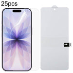 Pellicola idrogel antideflagrante per protezione schermo intero da 25 pezzi, For iPhone 17 Pro Max, For iPhone 17 / 17 Pro, For iPhone Air, For iPhone 16 Pro Max, For iPhone 16 Pro, For iPhone 16 Plus, For iPhone 16, For iPhone 15 Pro Max              ...