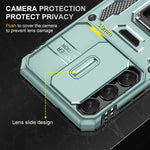 Custodia per telefono Armor PC + TPU Camera Shield, For Samsung Galaxy S24+ 5G, For Samsung Galaxy S24 5G, For Samsung Galaxy A15