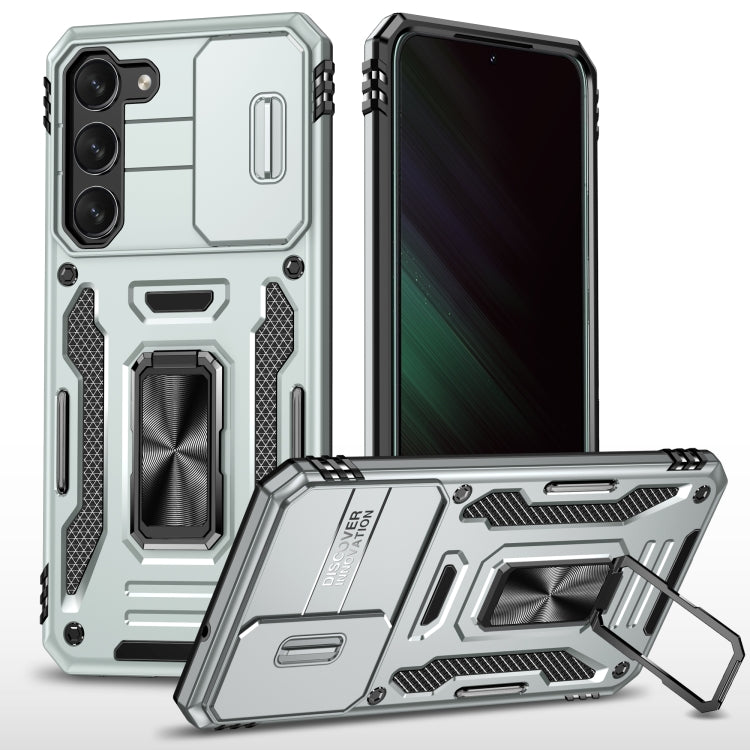 Custodia per telefono Armor PC + TPU Camera Shield, For Samsung Galaxy S24+ 5G, For Samsung Galaxy S24 5G, For Samsung Galaxy A15