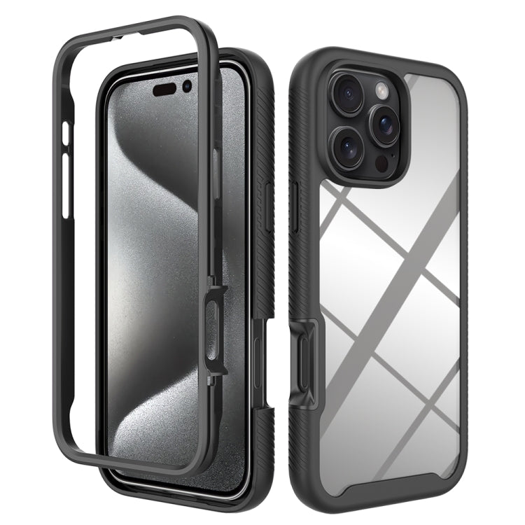 Custodia per telefono in PC trasparente antiurto in TPU tinta unita con cielo stellato, For iPhone 16 Pro Max, For iPhone 16 Pro, For iPhone 16 Plus, For iPhone 16